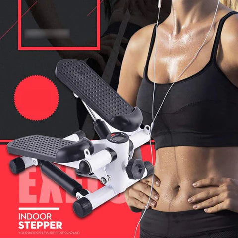 Stepper Exercise Machine with Resistance Bands and LCD Monitor